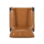 Fauteuil d'appoint Wayne en similicuir et métal, marron/noir