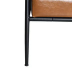 Fauteuil d'appoint Wayne en similicuir et métal, marron/noir