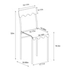 Chaise de salle à manger en métal ondulé -