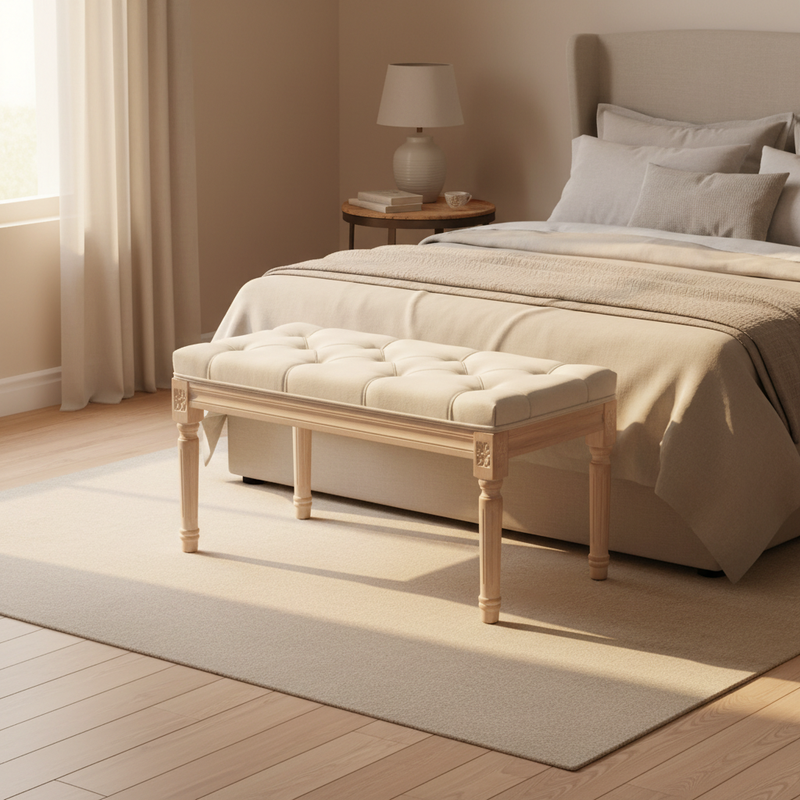 French Vintage Bench - Warm Natural Light